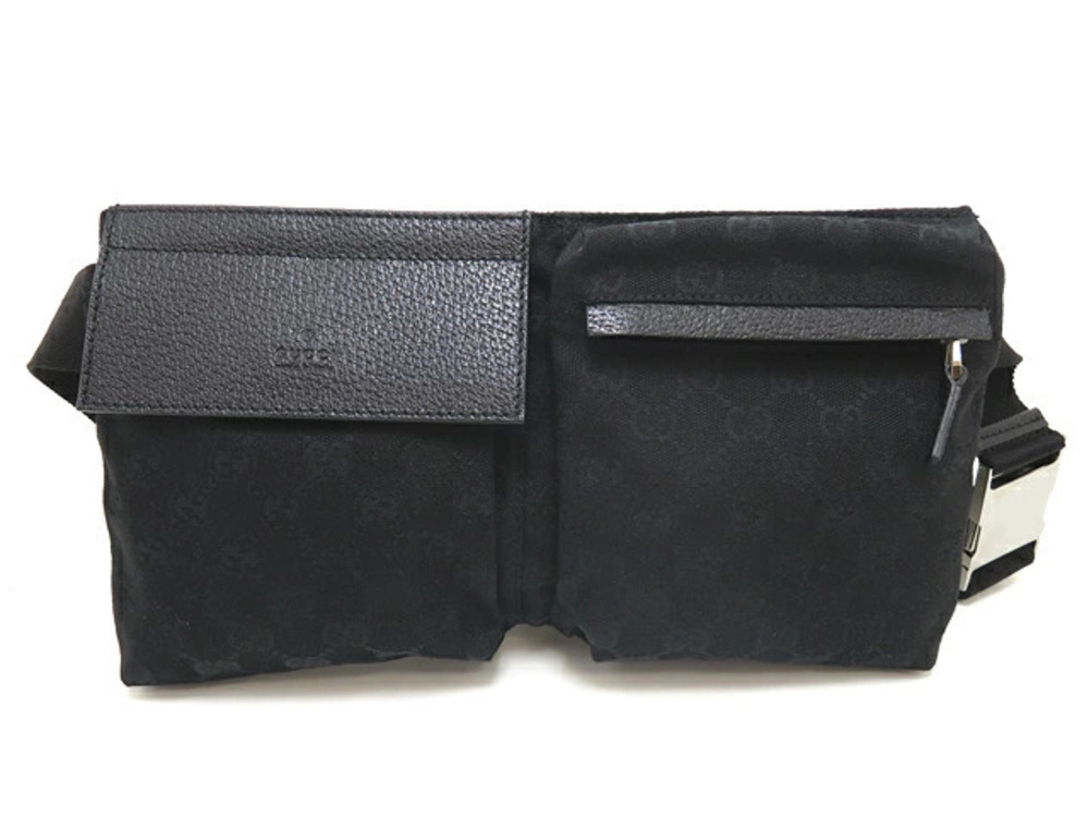 Gucci Bag Waist Crossbody Bum GG Canvas Black